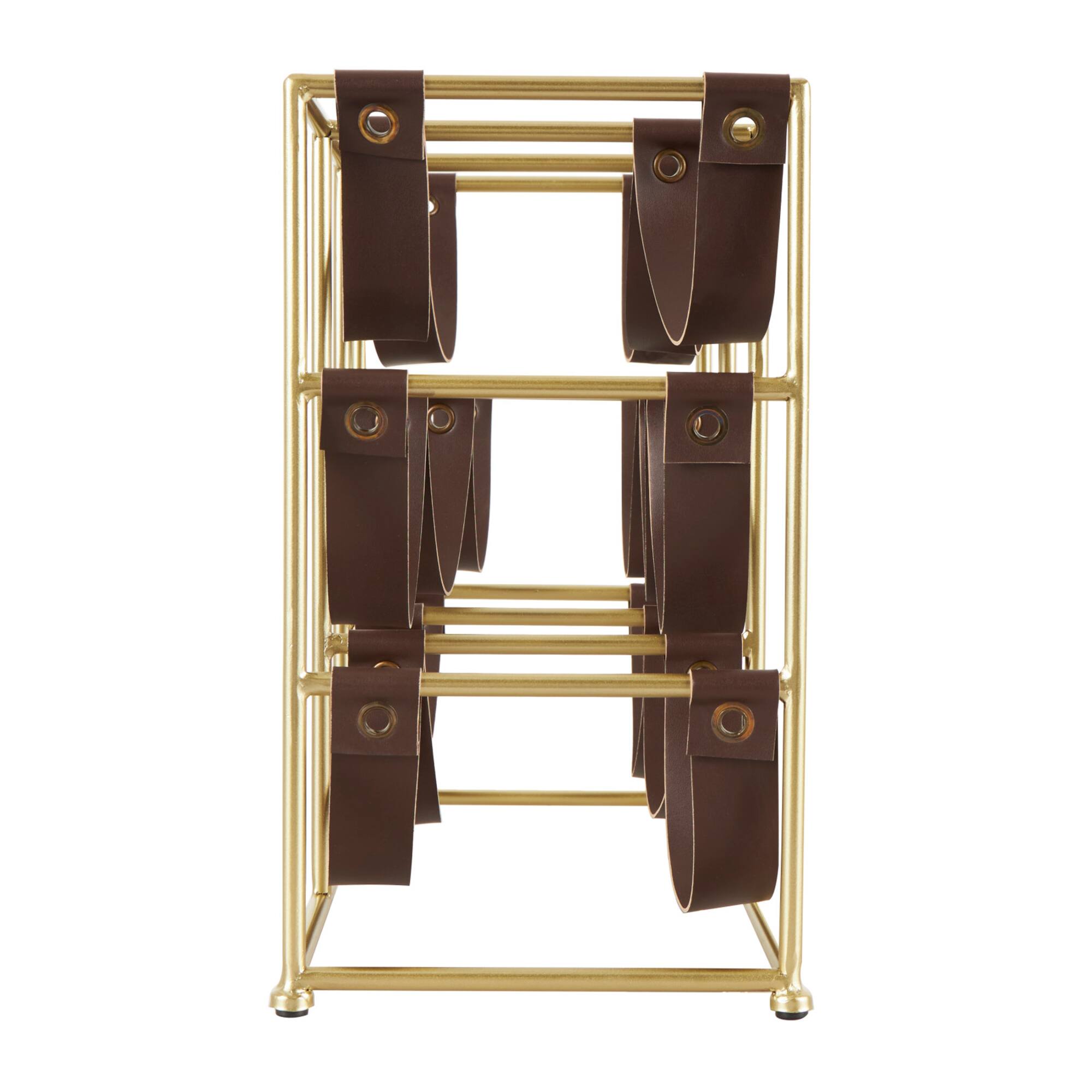 Gold Metal Wine Rack